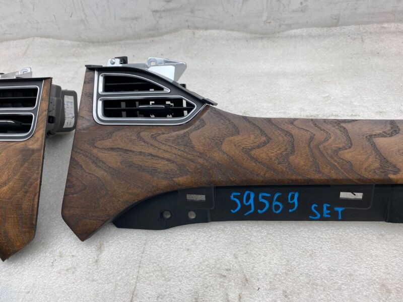 2012-2021 Tesla Model S SET of Dash A/C Air Vent Dashboard Trim Cover Woodgrain