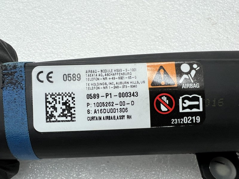 ⭕ 12-20 Tesla Model S Passenger Side Roof Curtain Safety Airbag Right