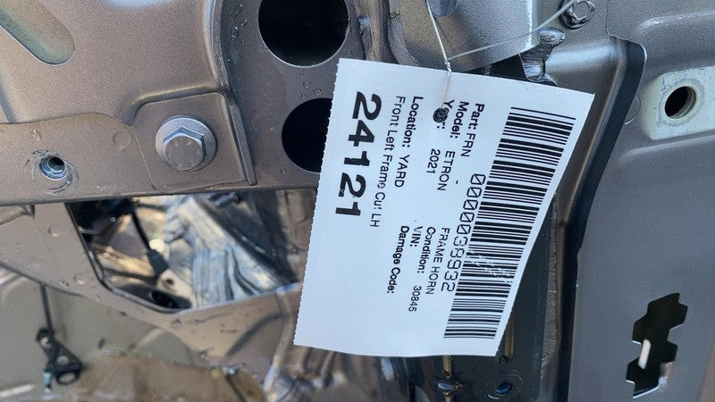 ⭕ 19-23 Audi e-Tron Front Left Fender Frame Horn Apron Structural Body Cut Out