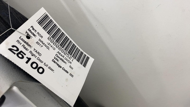 ⭕ 12-18 Jeep Wrangler Rear Passenger Door Panel + Window Glass Right W