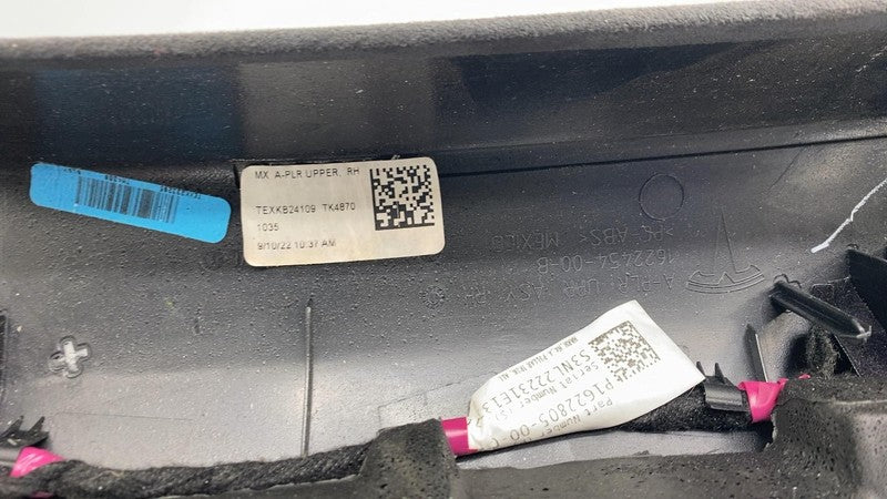 ⭕ 2021-2025 Model X Right Side Interior A-Pillar Upper Trim Cover 162