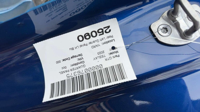 ⭕ 2020-2024 Tesla Model Y Rear Left Quarter Panel Structural Cutout LH Blue PPSB