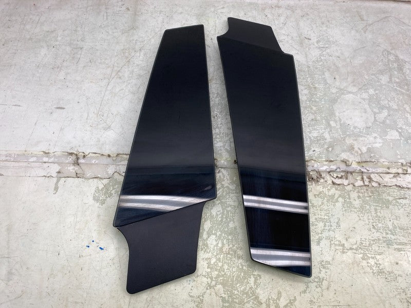 14942 12-15 Model S Left & Right Side B-Pillar Molding Applique Glass Trim 14942/14941