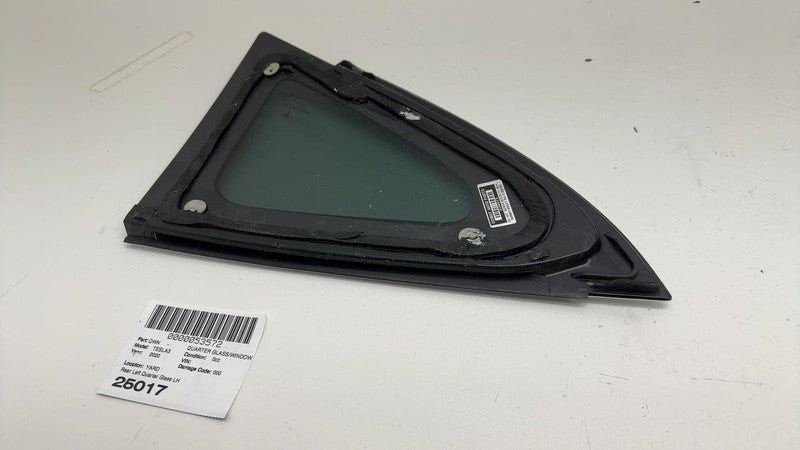 1080703-00 ⭕ 2017-2020 Tesla Model 3 Rear Left Quarter Fixed Window Glass LH OEM 1080703-00