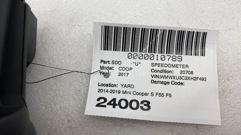 6843997 03 ⭕ 16-17 Mini Cooper S F55 F56 F57 F54 F60 Speedometer Instrument Cluster Gauge
