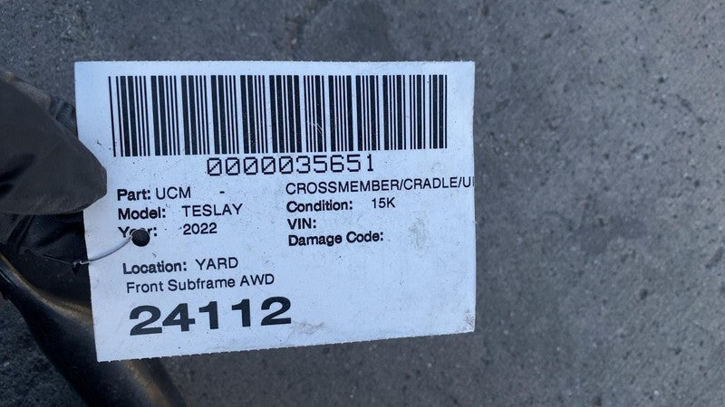⭕ 20-23 Model Y Front Subframe Crossmember Cradle w/ Stabilizer Bar 10