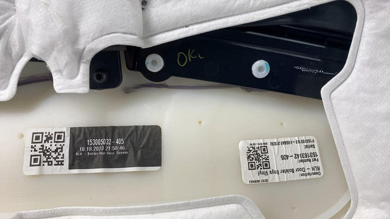 153163142-405 ⭕ 21-24 Ford Mustang Mach-E Rear Left Door Trim Panel Cover Black 153163142-405