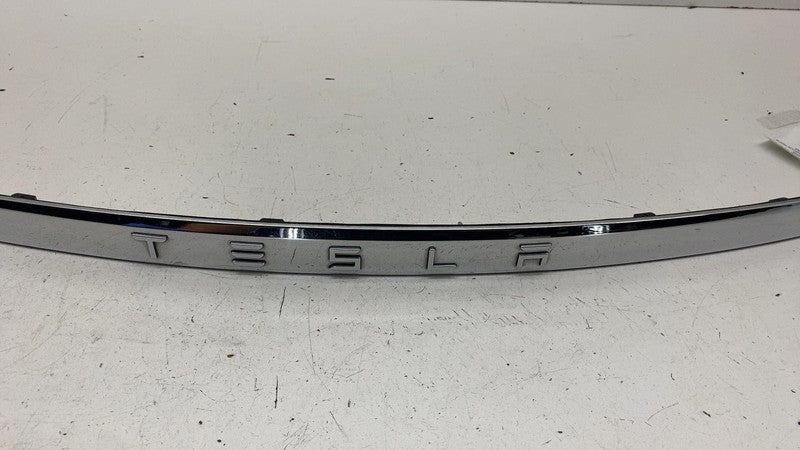 ⭕ 12-15 Tesla Model S Rear Liftgate Trunk Lid Chrome Trim Molding 1025