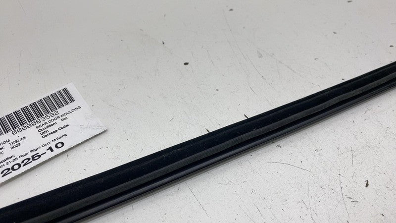 108074500I ⭕ 2021-2025 Tesla Model 3 Rear Right Door Window Outer Belt Molding 1080746-00-F