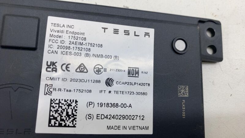 191836800A ⭕ 24 25 Model 3 Cybertruck Bluetooth Low Energy End Point Module 1918368-00-A