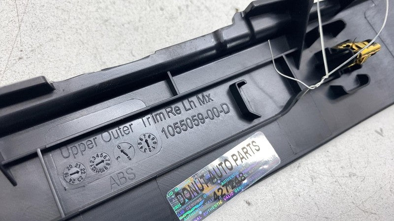 ⭕21-23 Model X Rear Left Falcon Door Upper Outer Trim Molding Cover 10