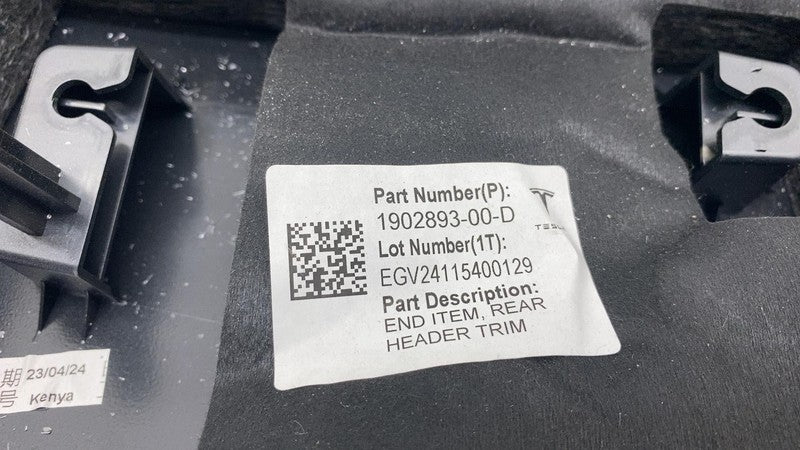 1902893-00-D ⭕ 24-25 Tesla Cybertruck Rear Headliner Trim Panel Cover Alcantara 1902893-00-D