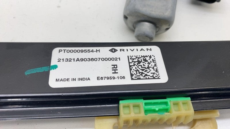 PT00009554-H ⭕ 2022-2024 Rivian R1T Rear Right Door Window Regulator Assembly RH PT00009554-H