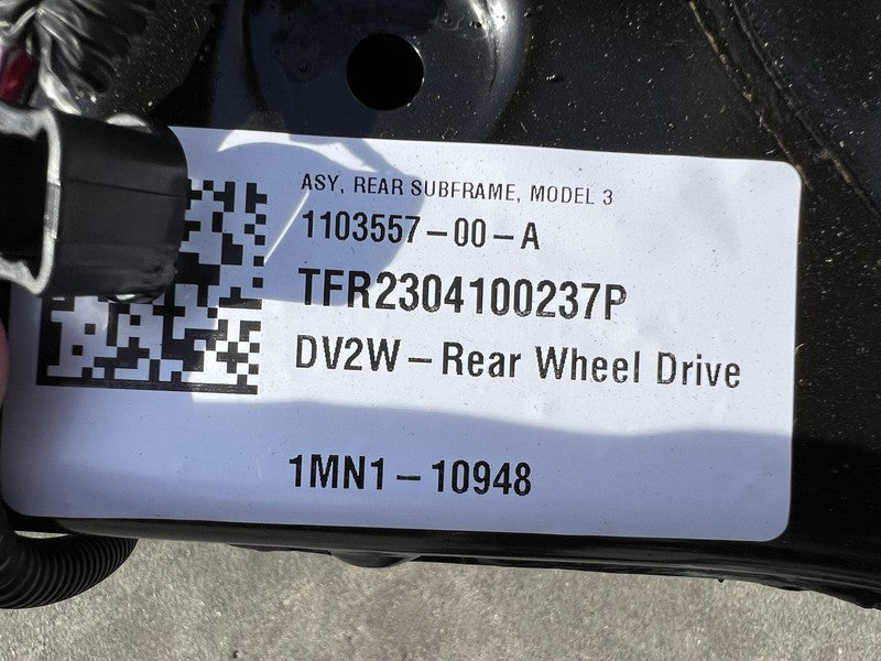 1120990-07-J 2021-2023 Tesla Model 3 M3 Engine Motor Rear Drive Unit w/ Subframe & Suspension