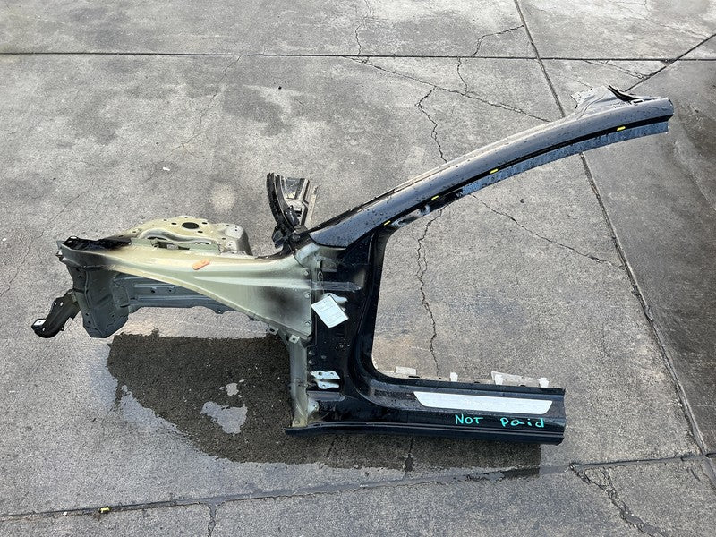 2017-2023 Tesla Model 3 Front Left Apron Frame Rail Structural Cut Black - PBSB