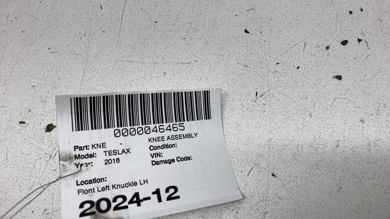 102731100F ⭕16-20 Model X Front Left Knee Knuckle w/ ABS Sensor & Rotor Shield 1027311-00-F