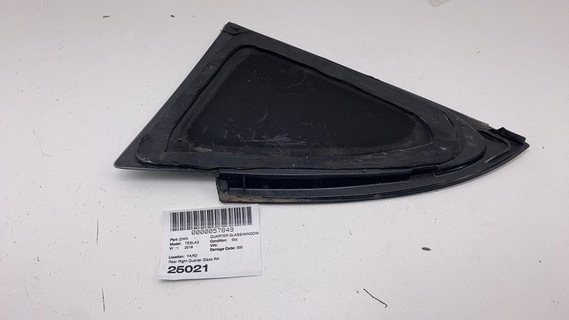 108070600H ⭕ 2017-2020 Tesla Model 3 Rear Right Quarter Fixed Window Glass RH 1080706-00-H