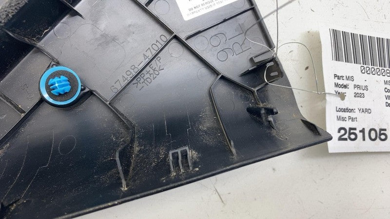 6749847010 ⭕ 2023-2025 Toyota Prius Rear Left Door Corner Trim Cover Panel OEM 67498-47010