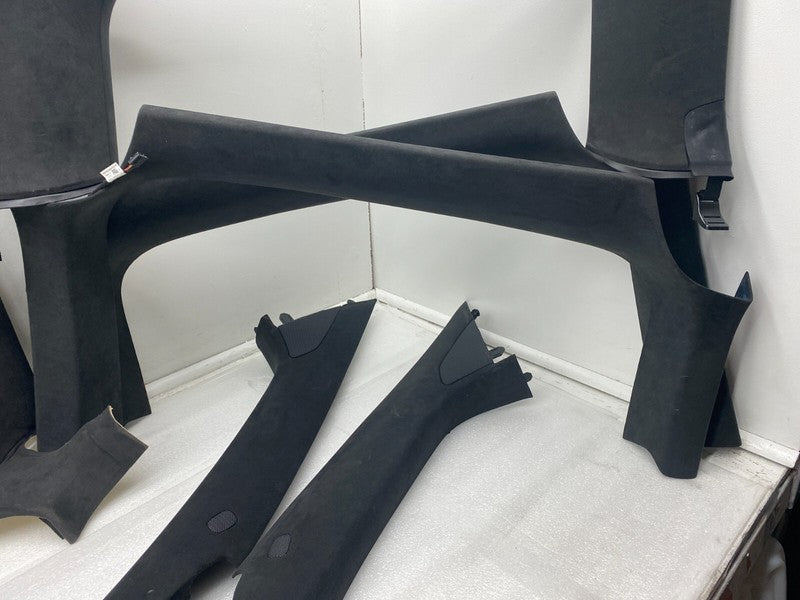 ⭕ 16-20 Tesla Model X SET Headliner Sunvisor Upper A + B + C-Pillar Tr