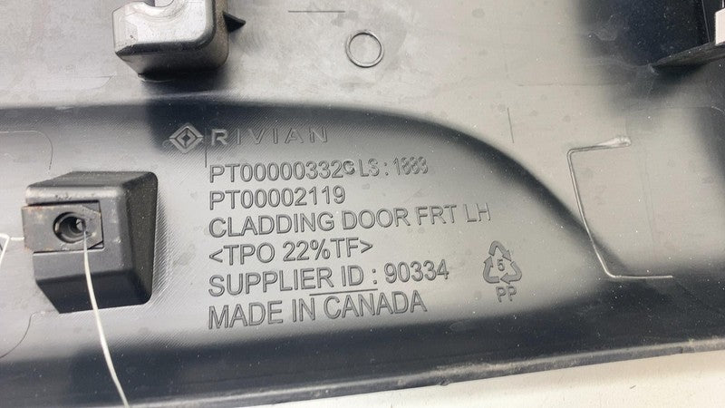 PT00002119 ⭕ 22-24 Rivian R1T Front Driver Lower Door Molding Cladding Trim Left PT00000332