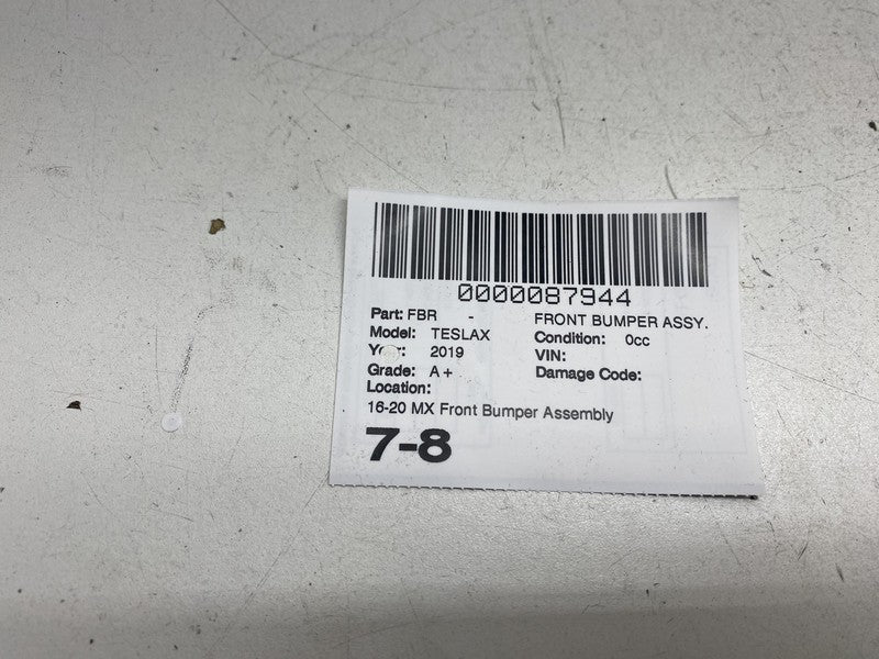 1091879-S0-A ⭕16-20 Tesla Model X Front Bumper Cover w/ Foglight Primed Assembly 1091879-S0-A