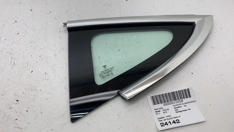 1080703-00 ⭕ 2017-2020 Tesla Model 3 M3 Rear Left Quarter Fixed Window Glass LH 1080703-00
