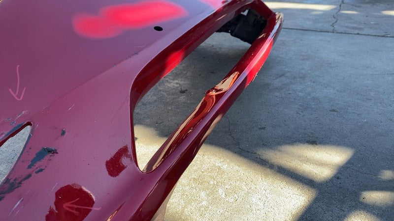 ⭕ 20-23 Model Y Front Bumper Cover Red - PPMR w/ Park Sensor Type 1493