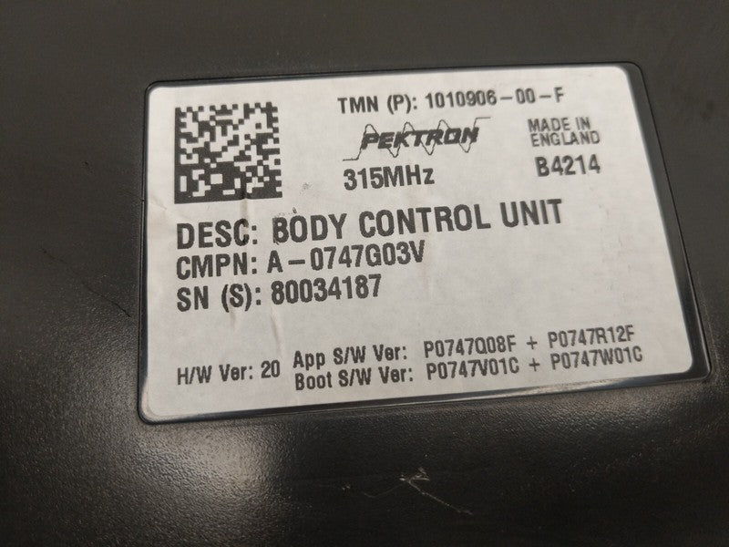 1010906 00 F 12-20 Tesla Model S Body Control Unit Module BCM Controller 315 MHZ 1010906-00-F