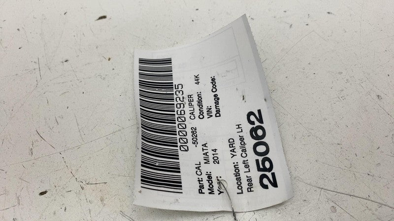 ⭕ 2006-2015 Mazda MX-5 Miata Rear Driver Side Caliper w/ Brake Hose Line Left LH