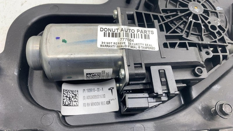192991700A ⭕ 24-25 Model 3 Front Right Door Window Glass Regulator & Motor RH 1929918-00-A