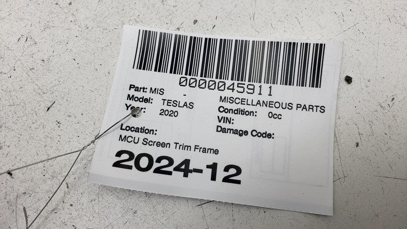 ⭕ 12-20 Model S X Media Control Touch Screen Trim w/ Hazard Switch 109