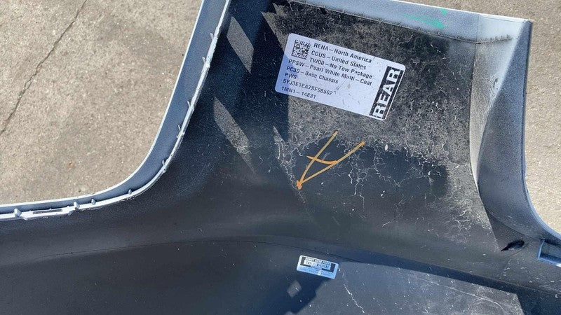 ⭕ 24-25 Tesla Model 3 Rear Bumper Fascia Cover Assembly White PPSW 178