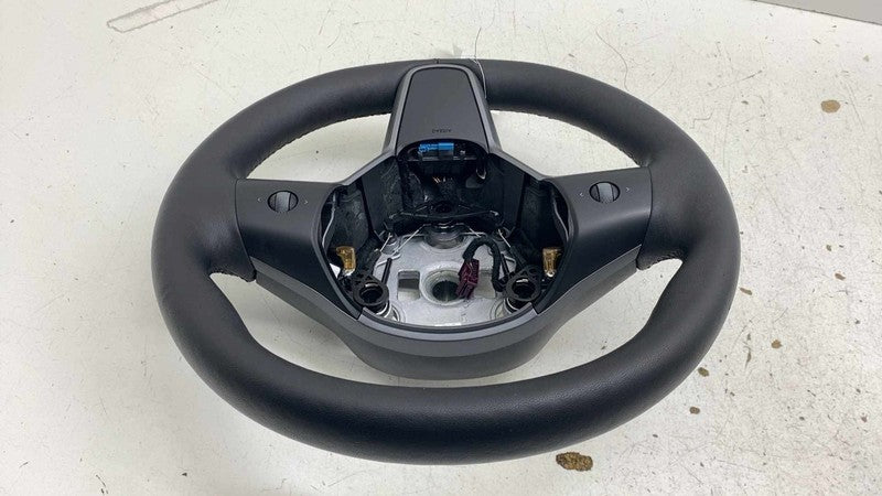 ⭕ 2021-2023 Tesla Model 3 Steering Wheel Assy Leather Black Heated 149