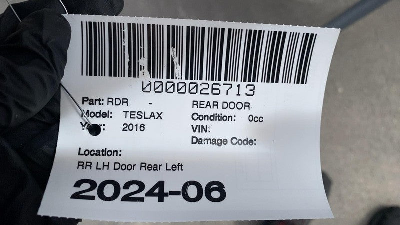 1028790-00-K ⭕ 2016-2024 Tesla Model X Rear Driver Side Falcon Door Panel Left Silver - PMSS