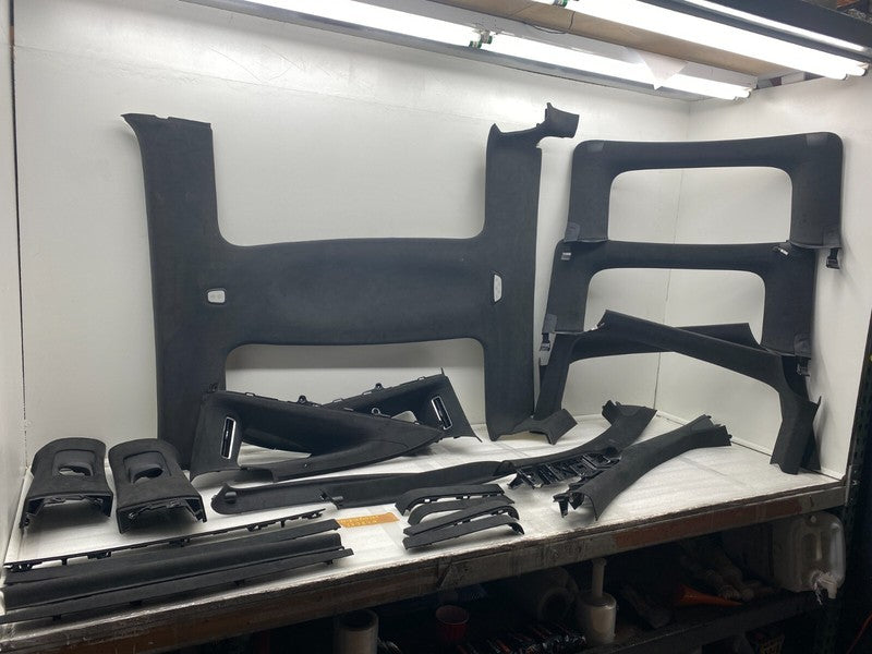 ⭕ 16-20 Tesla Model X SET Headliner Sunvisor Upper A + B + C-Pillar Tr