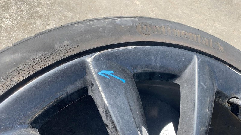 ⭕ 16-20 Tesla Model X Wheel Rim 22x9J + 33mm w/ Continental Tire 265/3