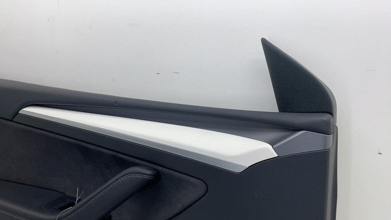 ⭕ 20-24 Tesla Model Y Front Driver Side Door Panel Trim Card Cover White Left LH