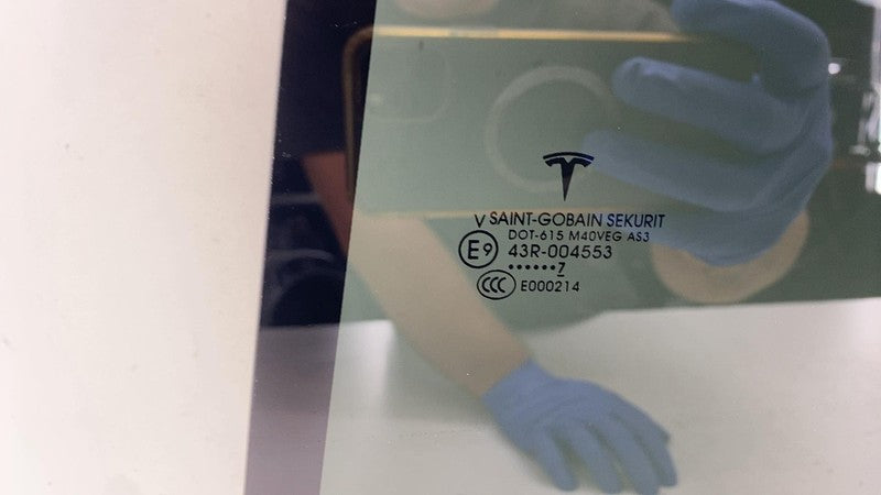 E9 43R-004553 ⭕ 2016-2020 Tesla Model X Rear Driver Side Door Window Glass Left OEM Assembly