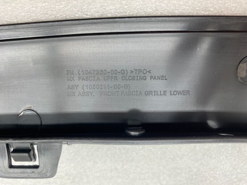 Deflector 2016-2020 Tesla Model X MX Front Bumper Fascia Lower Grille Upper Closing Panel