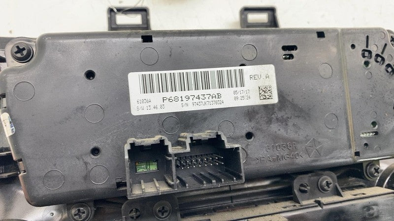 68197437AB ⭕ 14-17 Jeep Wrangler Dash Dashboard Heat A/C Climate Control Panel 68197437AB