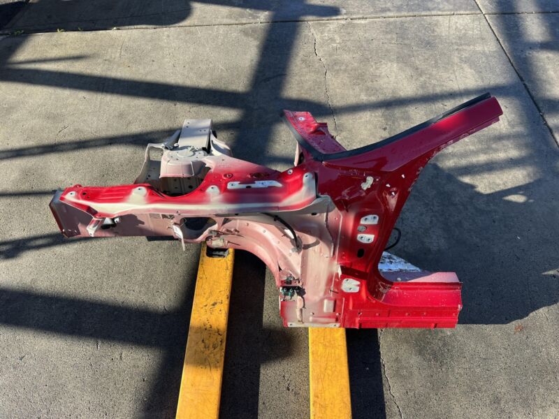 Does not apply 2012-2016 Tesla Model S Front Left Quarter Panel Fender Apron Frame Cut Red PPMR