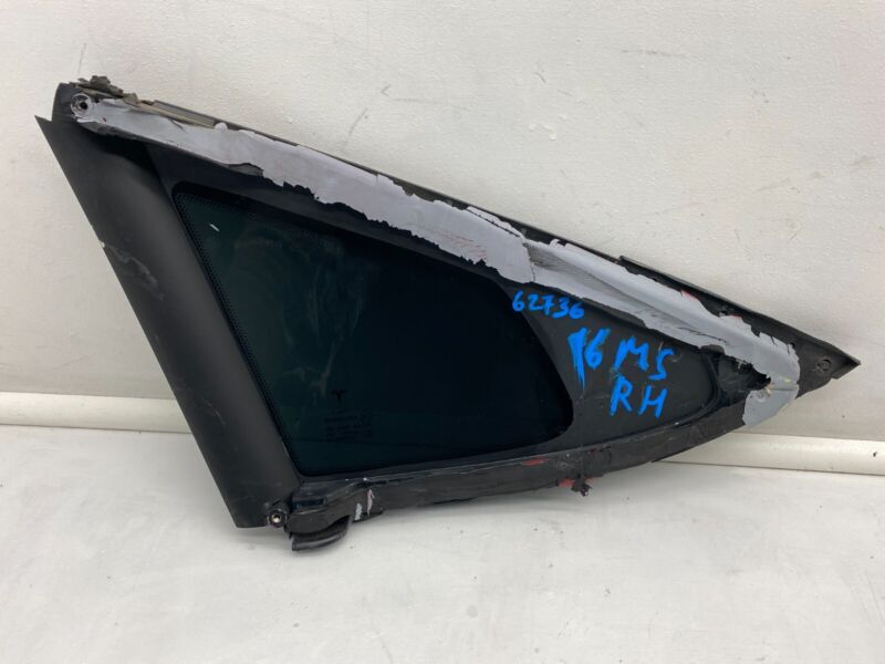 2016-2021 Tesla Model S MS Rear Passenger Side Quarter Window Glass Right RH OEM