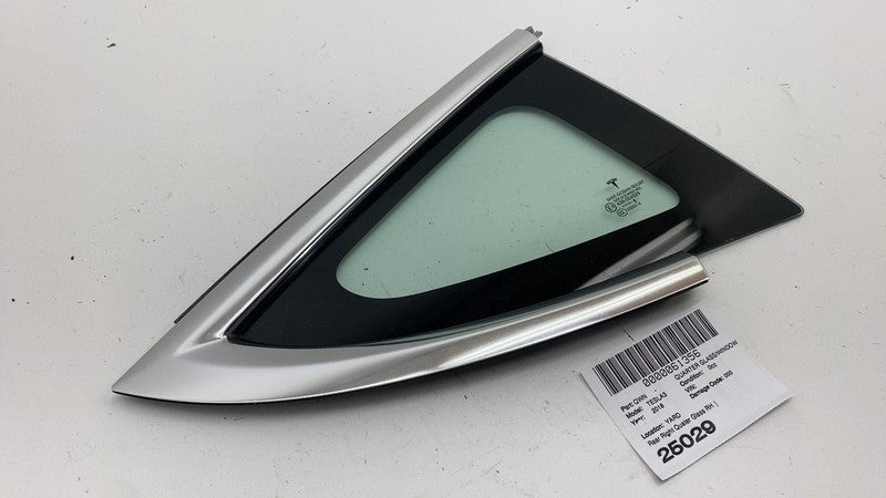 108070600F ⭕ 2017-2020 Tesla Model 3 Rear Right Quarter Fixed Window Glass OEM 1080706-00-F