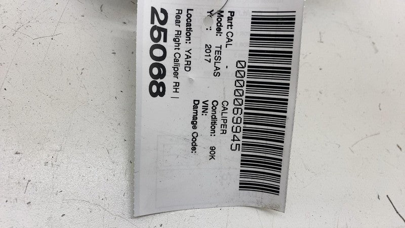 ⭕ 16-20 Model X S Rear Driver Side Caliper w/ Brake Hose Line Left 107