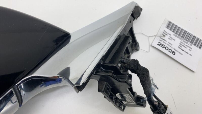 16-20 Tesla Model S Left Exterior Rear View Door Mirror Black PBSB 1041317-00-E