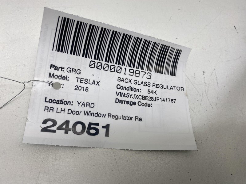 102882099E ⭕ 2016-2021 Tesla Model X Rear Left Door Window Regulator & Motor 1028820-99-E
