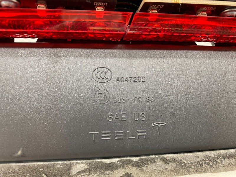 E11 5857 02 S3 ⭕ 12-23 Tesla Model S Rear Trunk Center 3rd Brake Light Stop Lamp 6005917-00-D