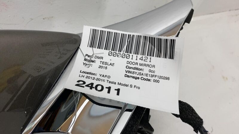 2012-2015 Tesla Model S Driver Side Exterior Door Mirror Left LH Beige - PPTI