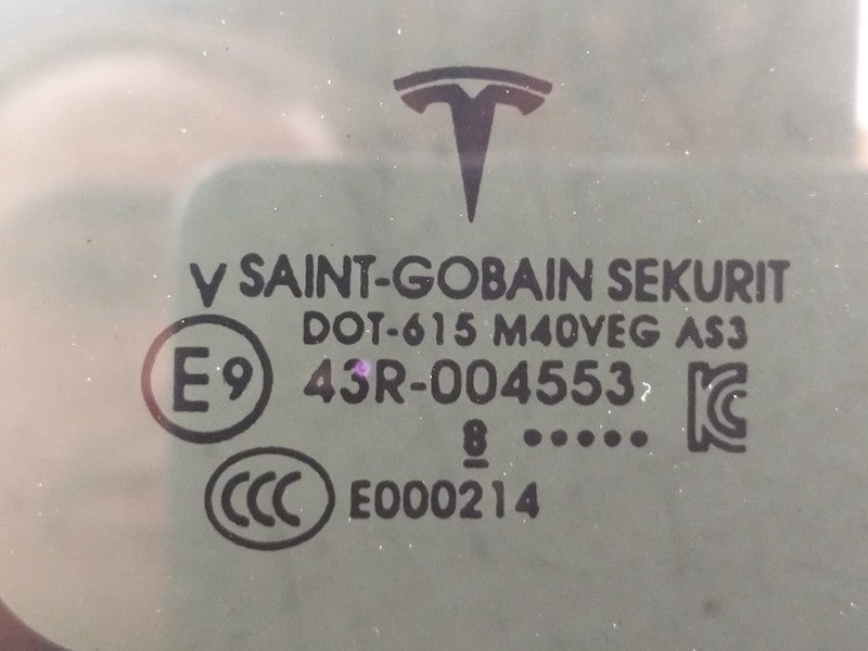 E9 43R-004553 ⭕ 2016-2020 Tesla Model X Rear Passenger Side Door Quarter Fixed Glass Right RH