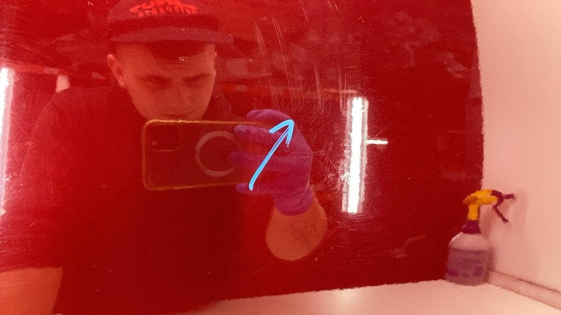 2012-2015 Tesla Model S Front Driver Side Door Shell Panel Left LH Red -PPSR OEM